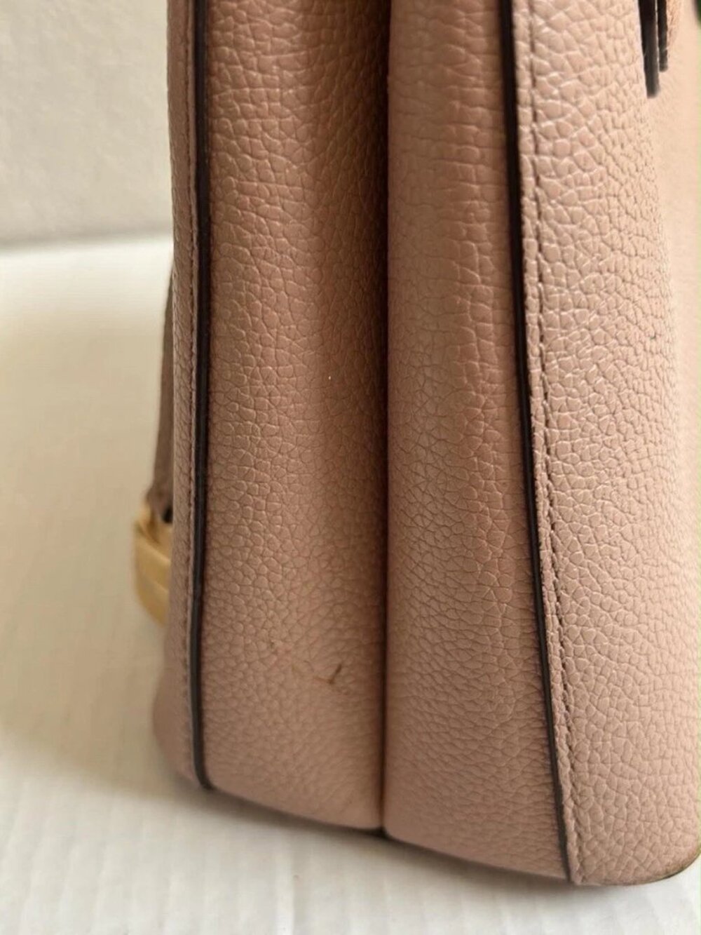 Michael Kors Adele Love Leather Shoulder Bag - Mauve / Old Rose - Picture 7 of 13
